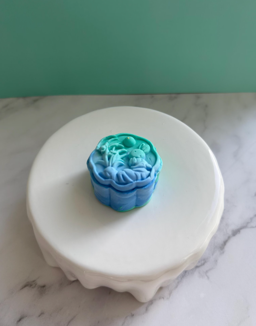 Rabbit in the Mooncake in Teal
